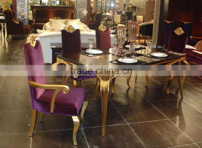 Antique classical dining table and chair set D1082
