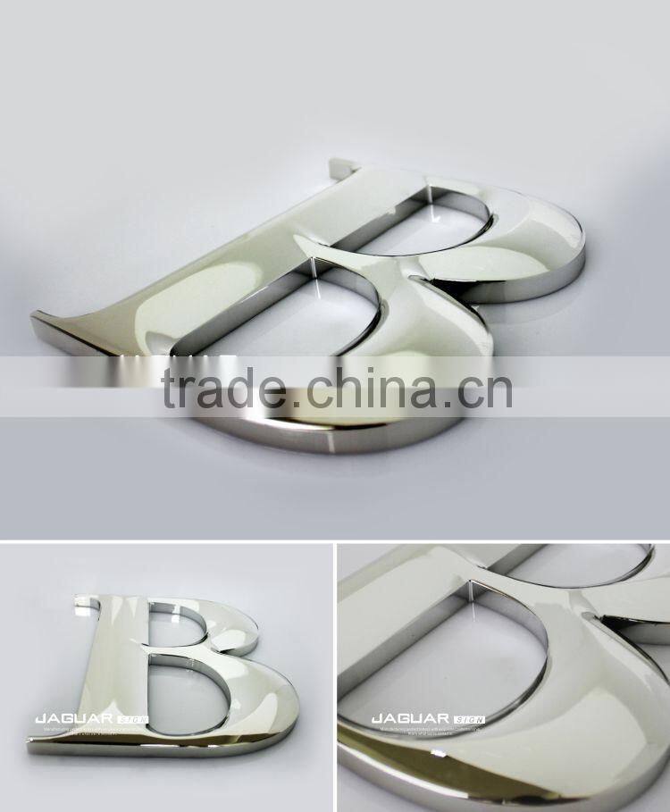 galvanized acrylic full color metal effect decorative letter signs