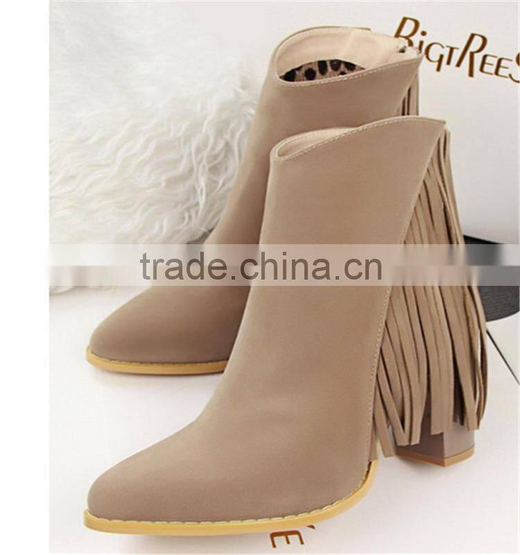 70mm girl tassel thick heel red suede nude mature sexy women high heels boots