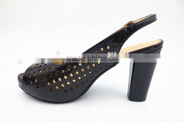 latest New high class middle heel slingback Sandals with net
