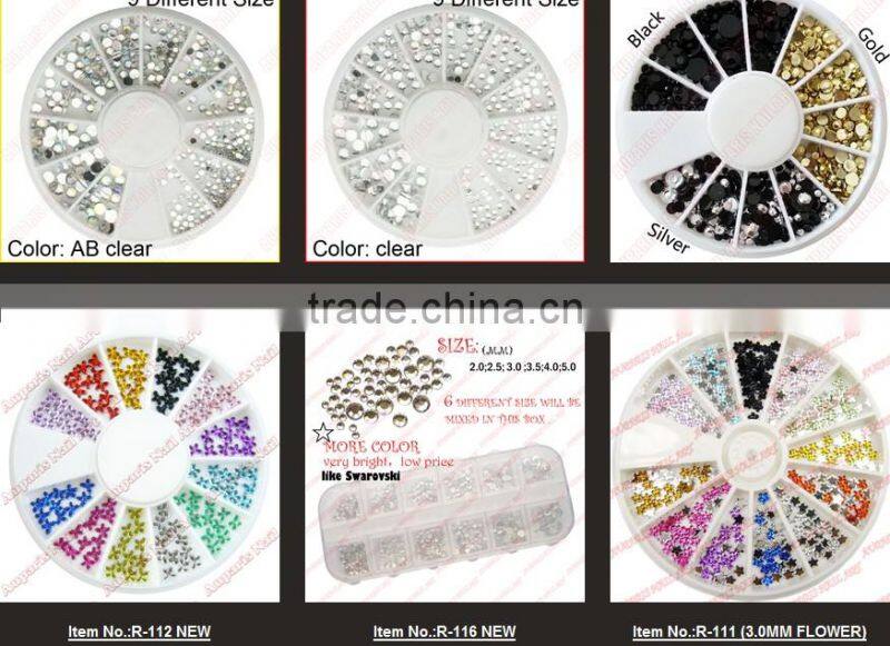 1.5mm/2mm/3mm/4mm/5mm nail art rhinestone wheel For Nail Decoration Wholesale 5915