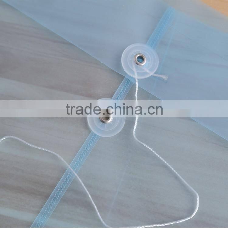 Plastic Clear A4 PP File Folder Bag With Button