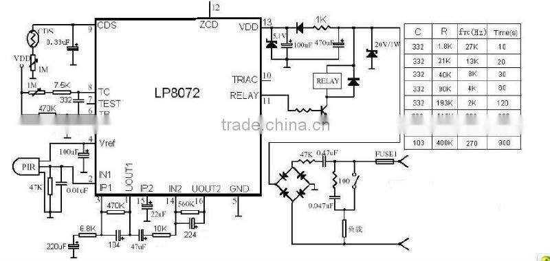 good quality,cheap IC LP8072 for pir sensor control
