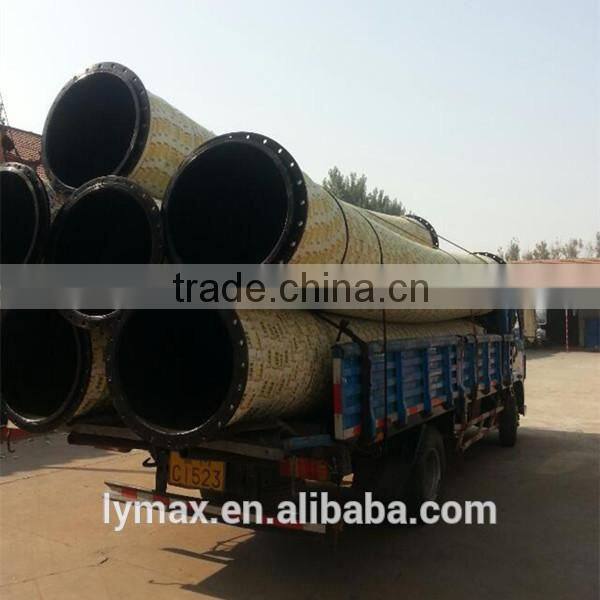Wire braided flange joint flexible hose for sand suction dredge pump