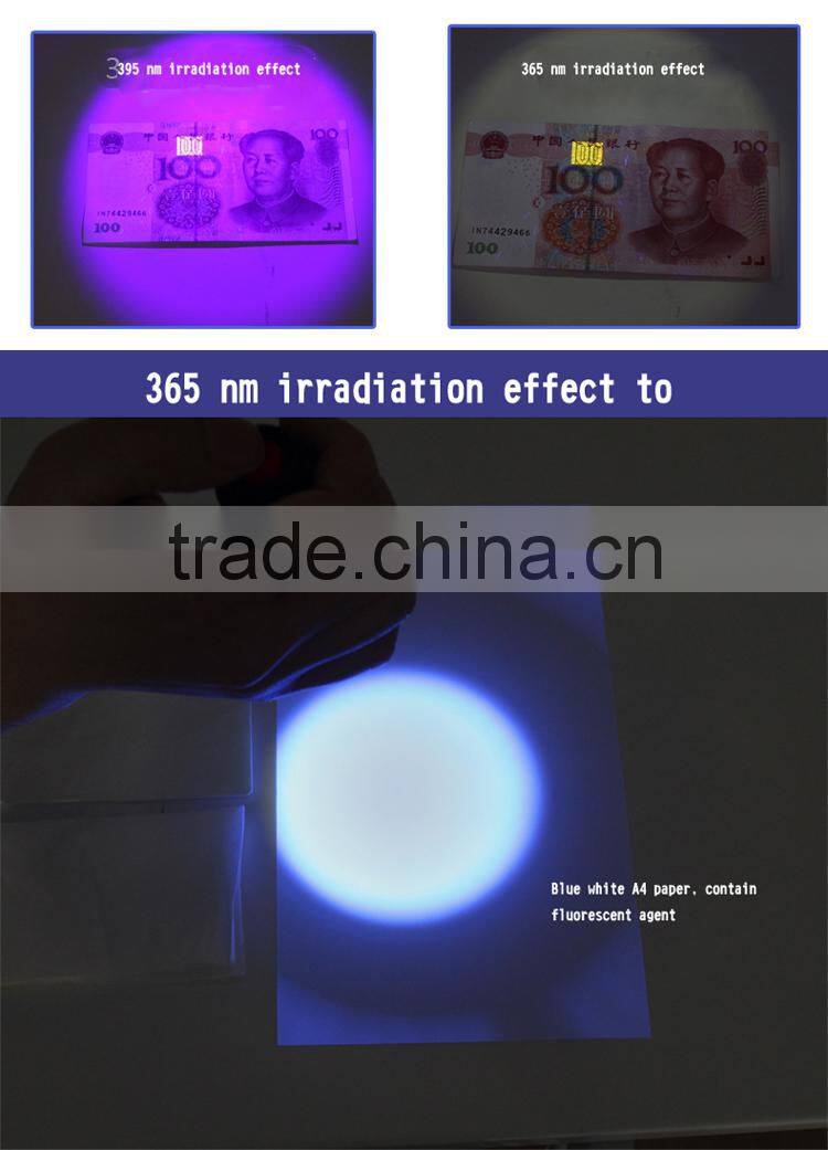 JF 12 Led 390nm-365nm Purple light uv Flashlight, uv Blacklight Flashlight Urine Detector, uv led Torch