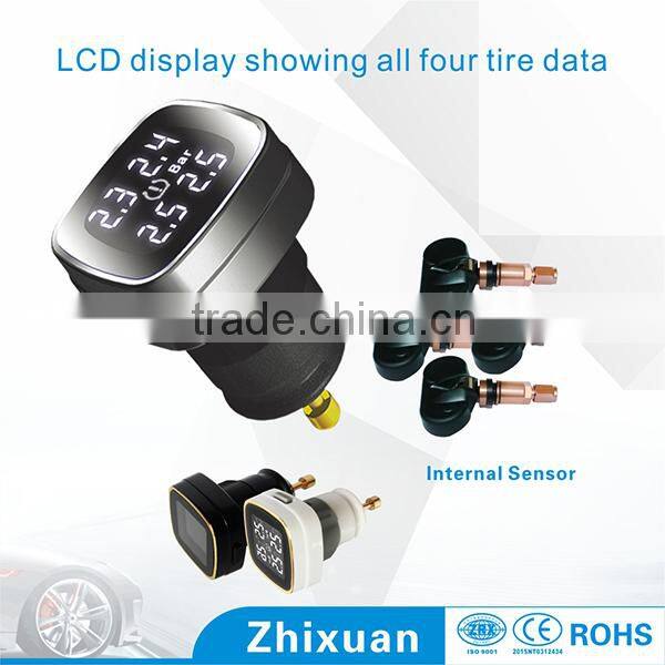 High sensitive factory sale tyre pressure monitor cigarette plug display tpms