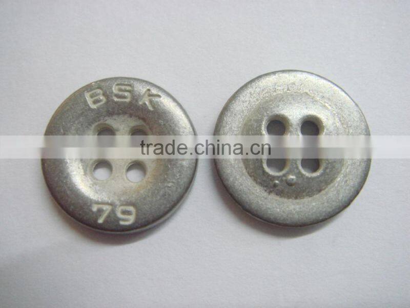 14mm solid strong 4 holes logo fancy shirt button