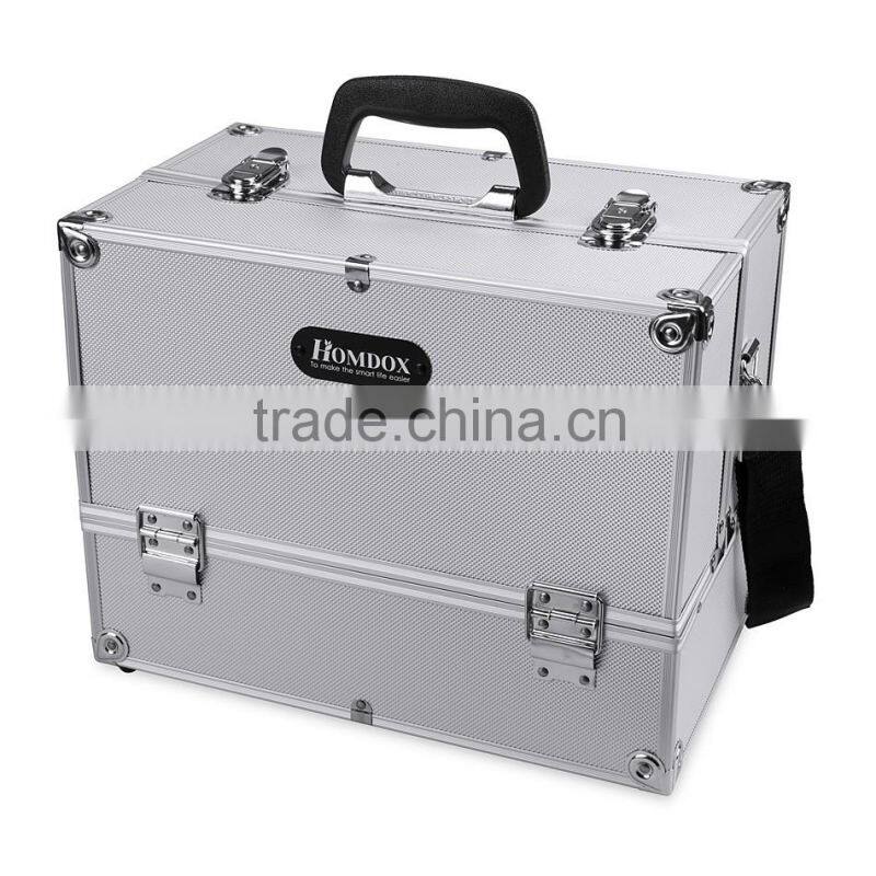 Homdox Home Cosmetic Organizer Case Jewelry Box Lockable Makeup Box OS004506