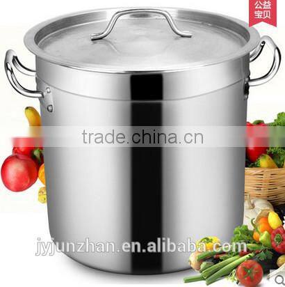Induction Bottom Double Ears Stainless Steel Restaurant Commercial Cooking Pots for Sale