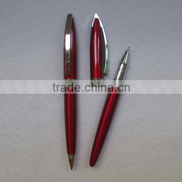 Red premium heavy metal roller pen