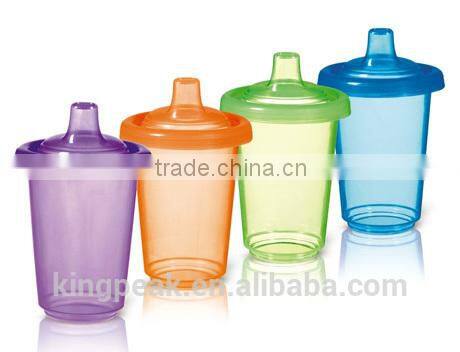 Hot Sale 7oz BPA free sippy Cup/Baby traning cup with spill proof sippy lids/Plastic drink cup/Re-Use Tumblers