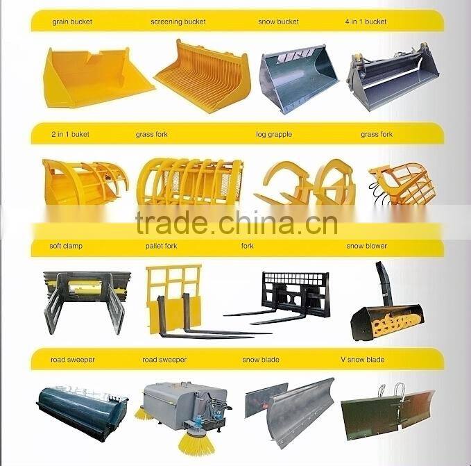 AOLITE Brand New 1.5 Ton CE Approved Wheel Loader with Joystick/Quick Hitch/Sweeper