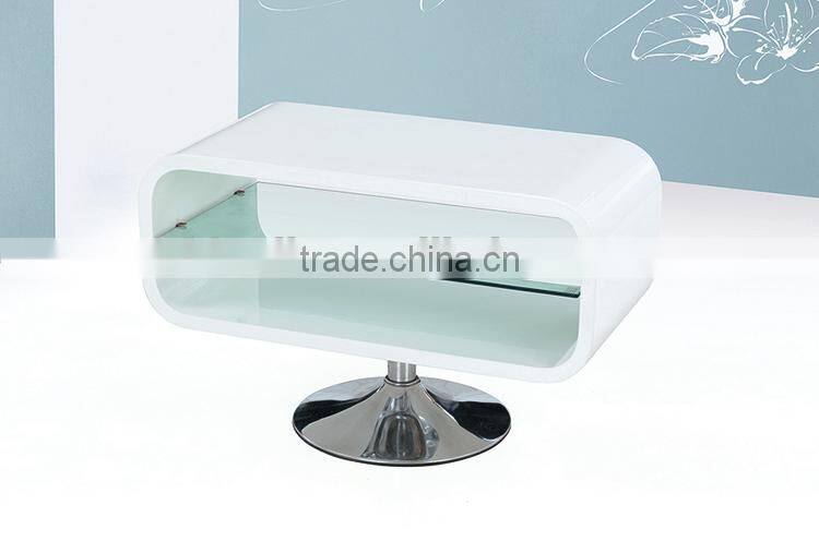 High glossy painted glass lcd TV stand
