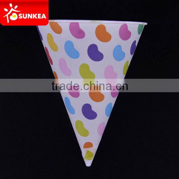 Disposable paper snow cone cup custom printed
