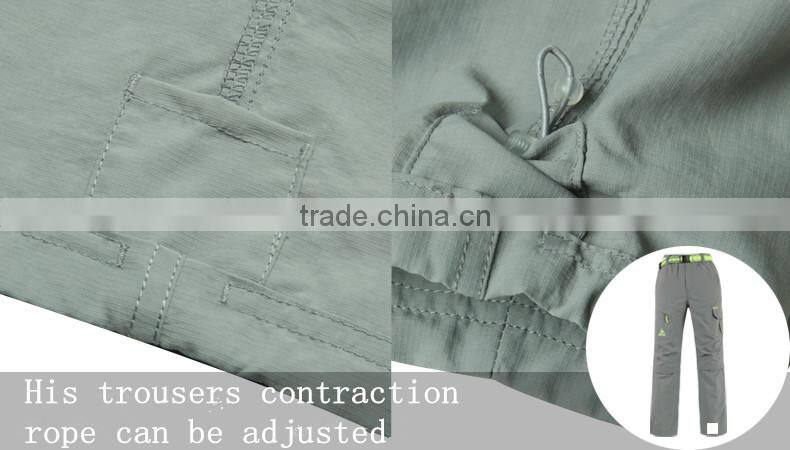 Children quick-drying pants waterproof sunscreen removable wear soft