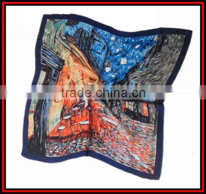 2011 square silk scarf for ladies