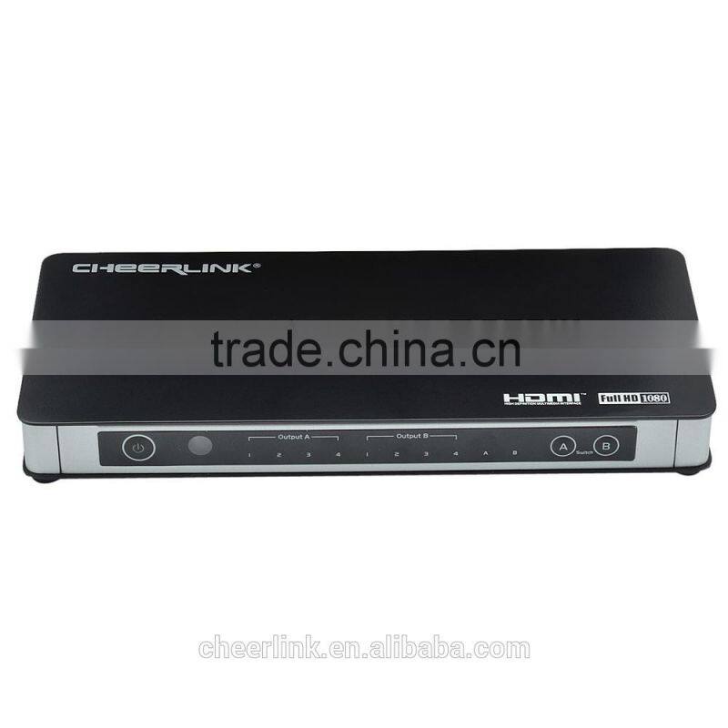 CHEERLINK 3D Supported 1080P 4*2 HDMI True Matrix / Full HD HDMI Switcher 4X2 w/ RS232 Function