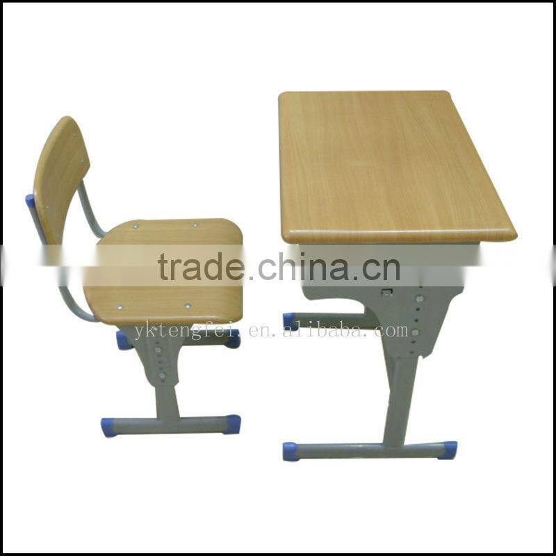 presswood wooden single adjustable school desks and chairs TF-A--4603