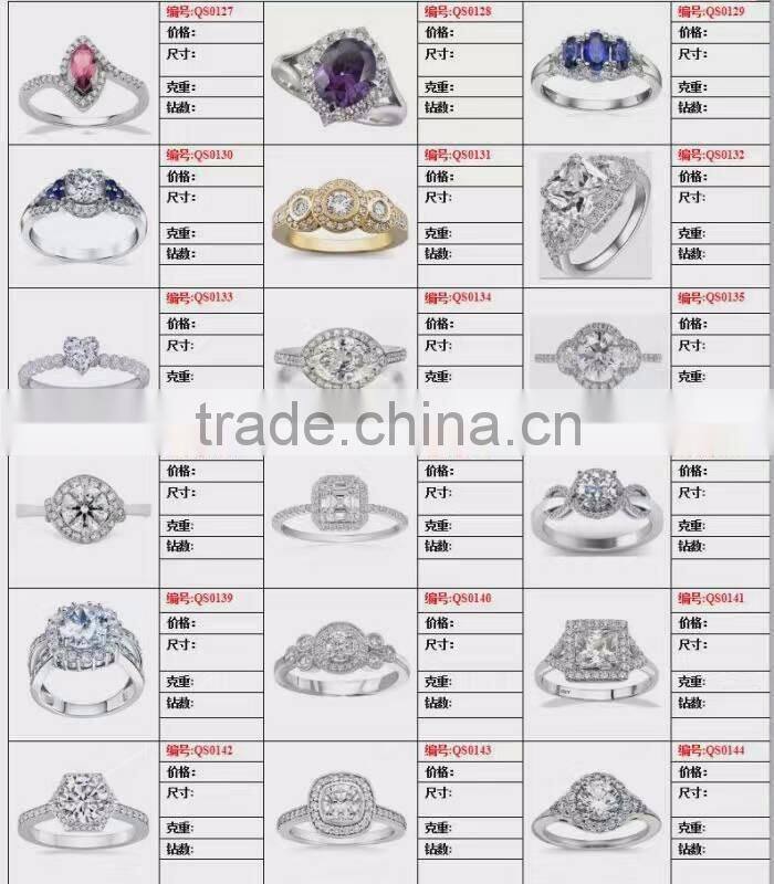 AAA Cubic Zirconia Black Plated Brass/925 Silver Finger Ring for Christmas