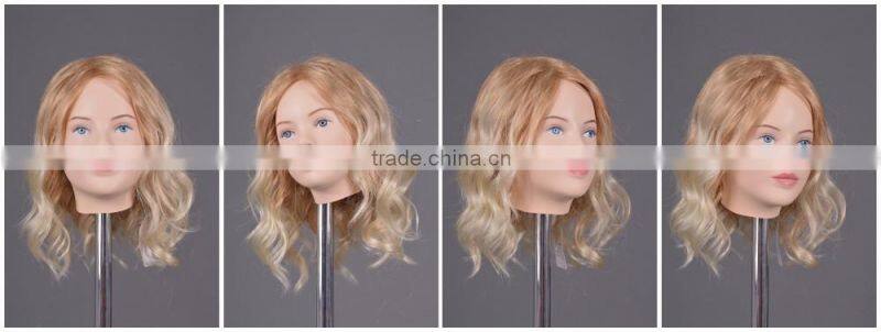 styling real hair hairdressing silver mannequins head for wigs sale