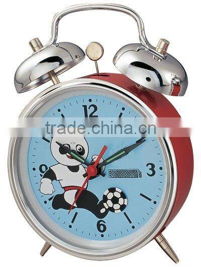 4 inch metal case mechanical alarm clock movement, desktop clock mechanism, bedside clock