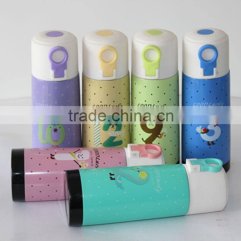 Hand clasp double wall stainless steel high grade vacuum bottle