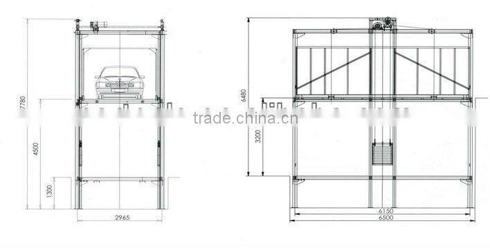 Auto car elevator for parking