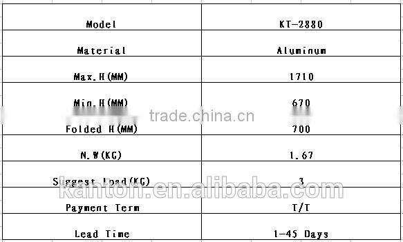 Professional Extenable High Tech Hidden Camera Tripod With Pan Head