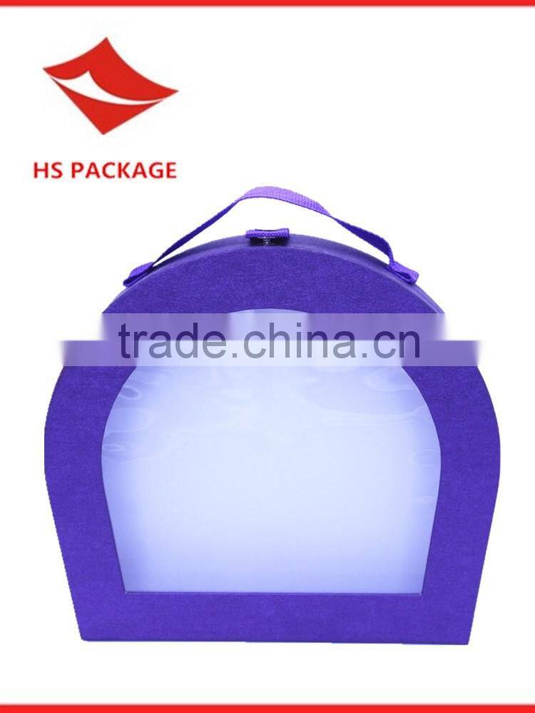 luxury suitcase paper gift box with window