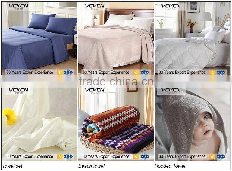 VEKEN home textile yarn dyed wholesale large 100% cotton beach towel