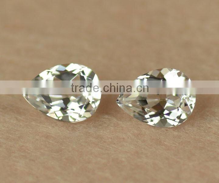 wholesale price pear 12# white corundum for jewelry wholesale china