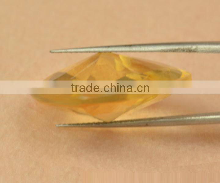 wholesale double back pointed champagne heart shape glass gemstone for pendant