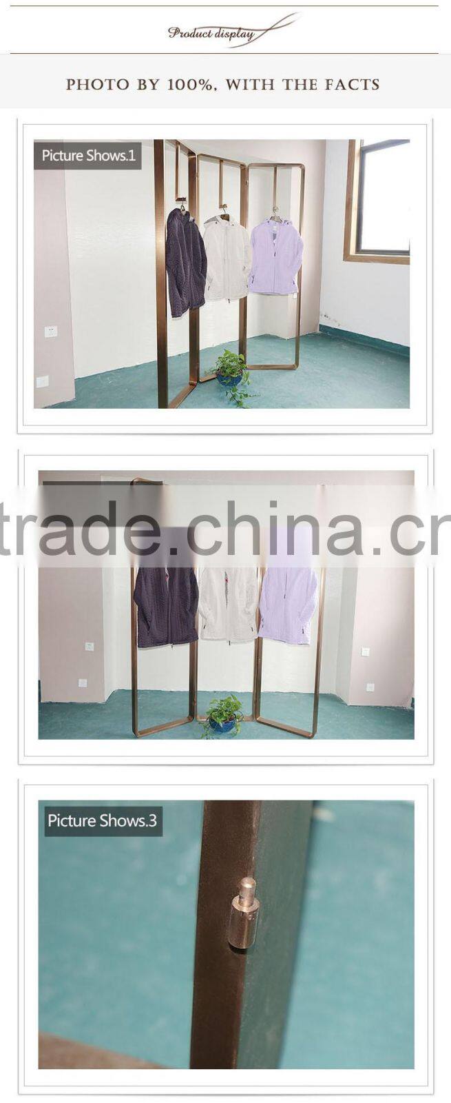 2016 china wholesale korean clothes metal hanging clothes display racks