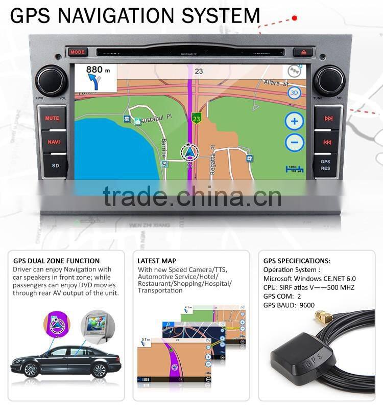 EONON D5154Z Gray 7 Inch Digital Touch Screen GPS Car DVD Player For Opel /Vauxhall /Holden