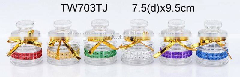 TW764 small glass candy jar