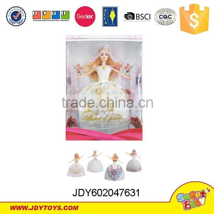 11.5 inch plastic fashion baby doll,wedding dresses beauty girl toys