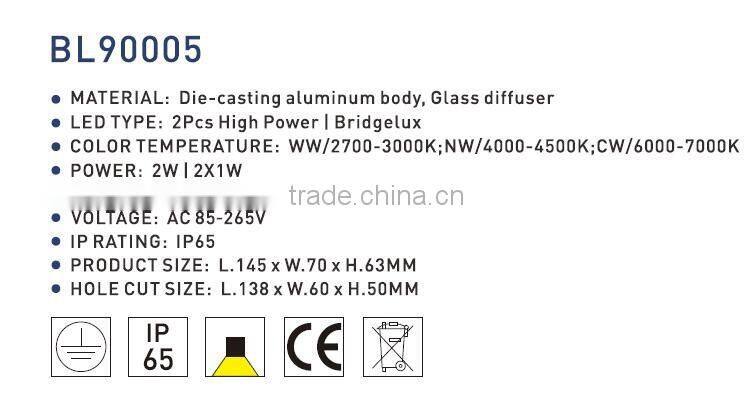 LED cross corridor step light,led grilled wall light,outdoor corner wall lamp ,IP65,surface mounted