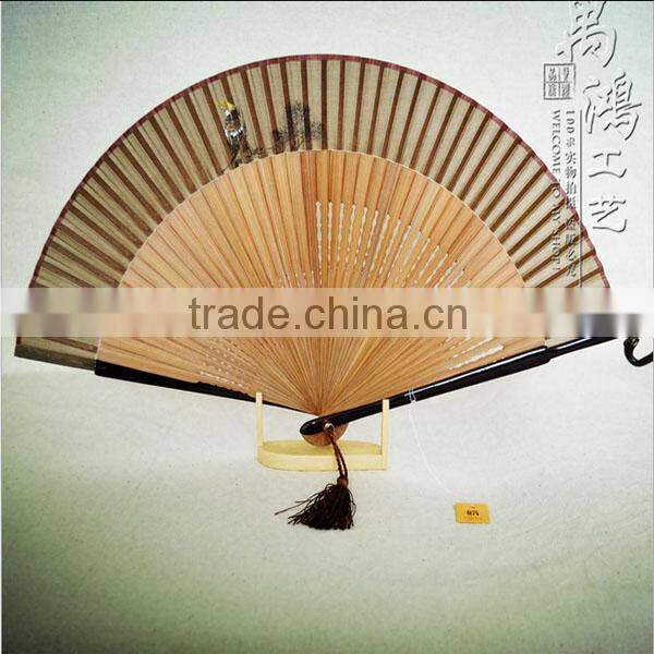 Paint high-grade silk wholesale silk folding fan Zhushan best male fan folding fan Chinese wind WDF001