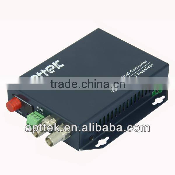 2-channel fiber optic Digital coaxial to video fiber converter audio video media transmitter receiver