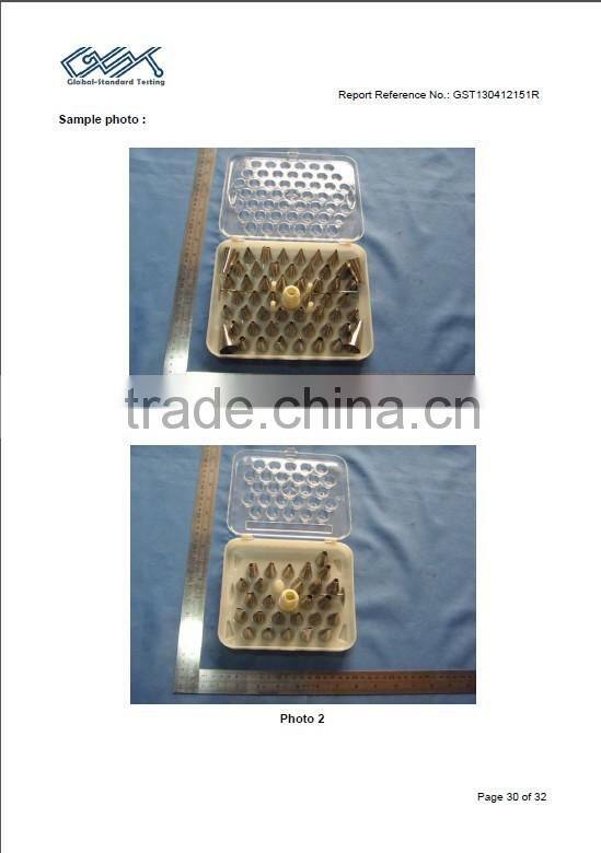 Stainless Steel Russian Nozzle Set of 8pcs nozzles & 1 nozzles adaptor & 10pcs disposable piping bag Cake Decorating Nozzle