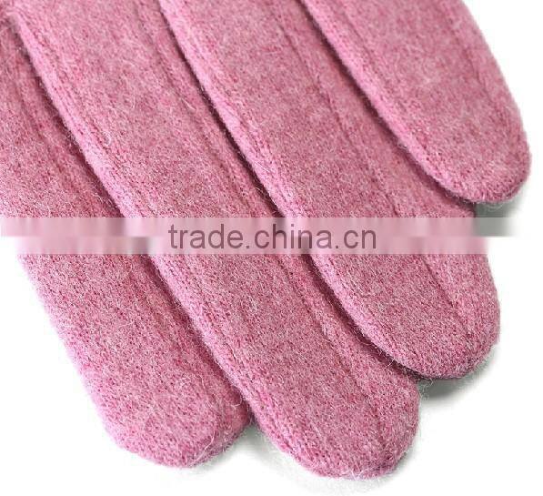 Green wool funny gloves with 2016 new design