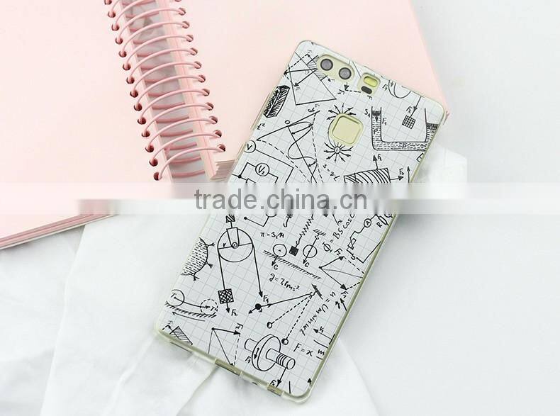 alibaba express 2016 new design Black white flip mobile cover china manufacturing tpu case for huawei P9