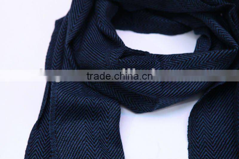 100% WOOL HERRINGBONE TWILL SCARF