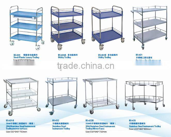 Chinese manufacturer 2016 Surgical Instrument Trolley