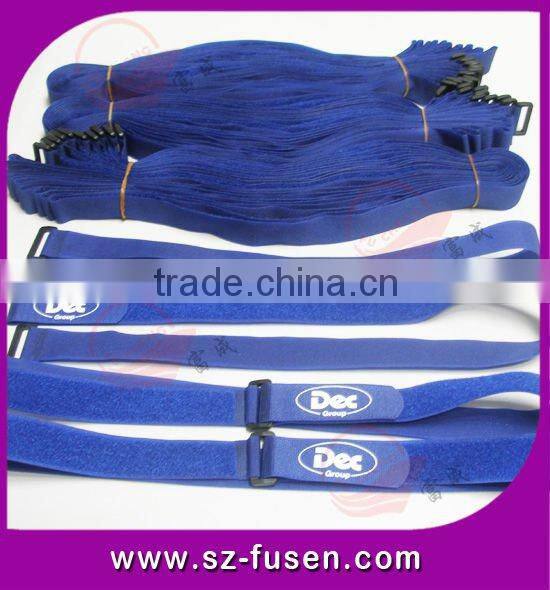 Black Nylon adjustable magic tape straps