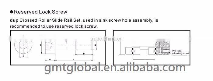 dup DRV cnc linear guide rail with crossed roller slide rail