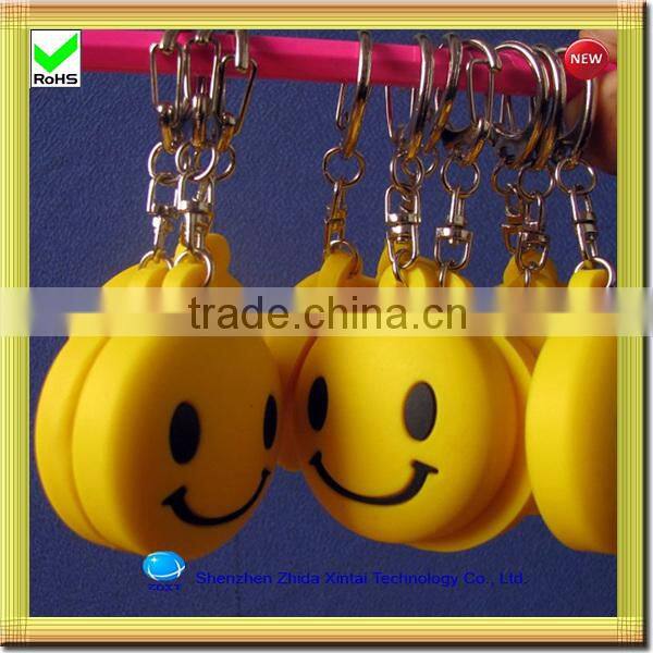 China factory price LED silicone key chain rings bulk