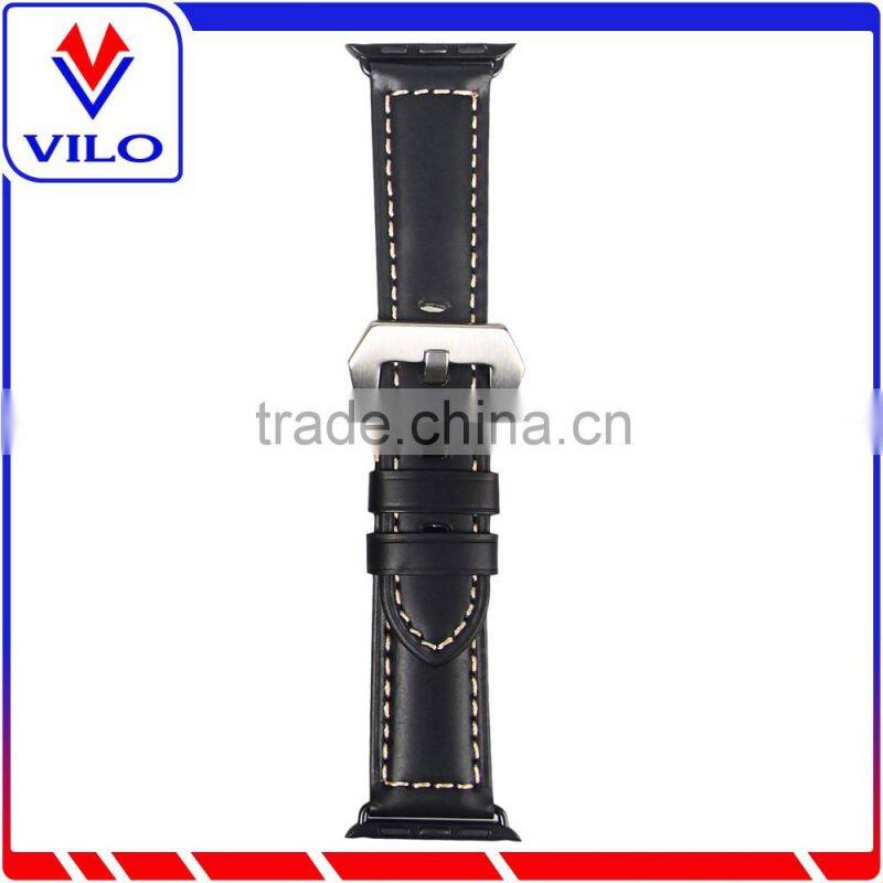 OEM 38mm 42mm Calf Leather Watch Band Pre-v Buckle adapter for Apple Watch Strap