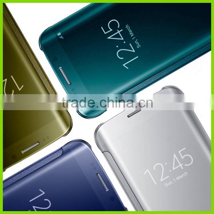 2015 new arrival smart flip cover Mirror case for samsung galaxy s6 edge