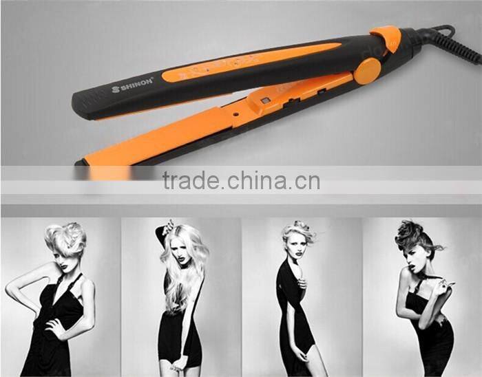Wet and dry use hair straightening ionic perm steam hair straightener